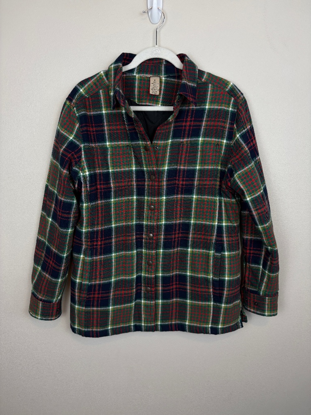 Duluth Trading Co. Folklore Flannel Insulated Plaid Shirt Jacket - Size Medium